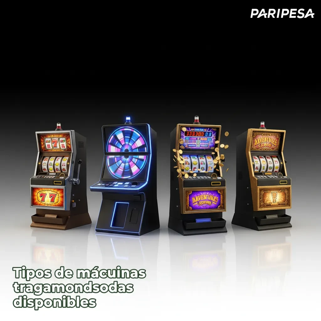 Ilustración de tipos de tragamonedas: 3 carretes, video, Megaways, Hold and Win, jackpots, clúster, crash y licenciadas.