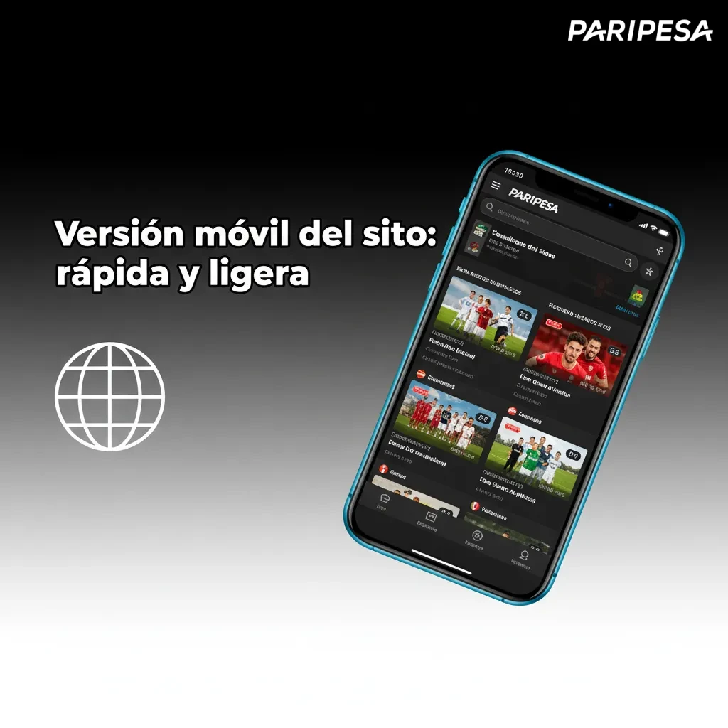 Teléfono con la versión móvil: rápida y ligera; menús táctiles, apuestas en vivo, casino y cajero, soporte en español.