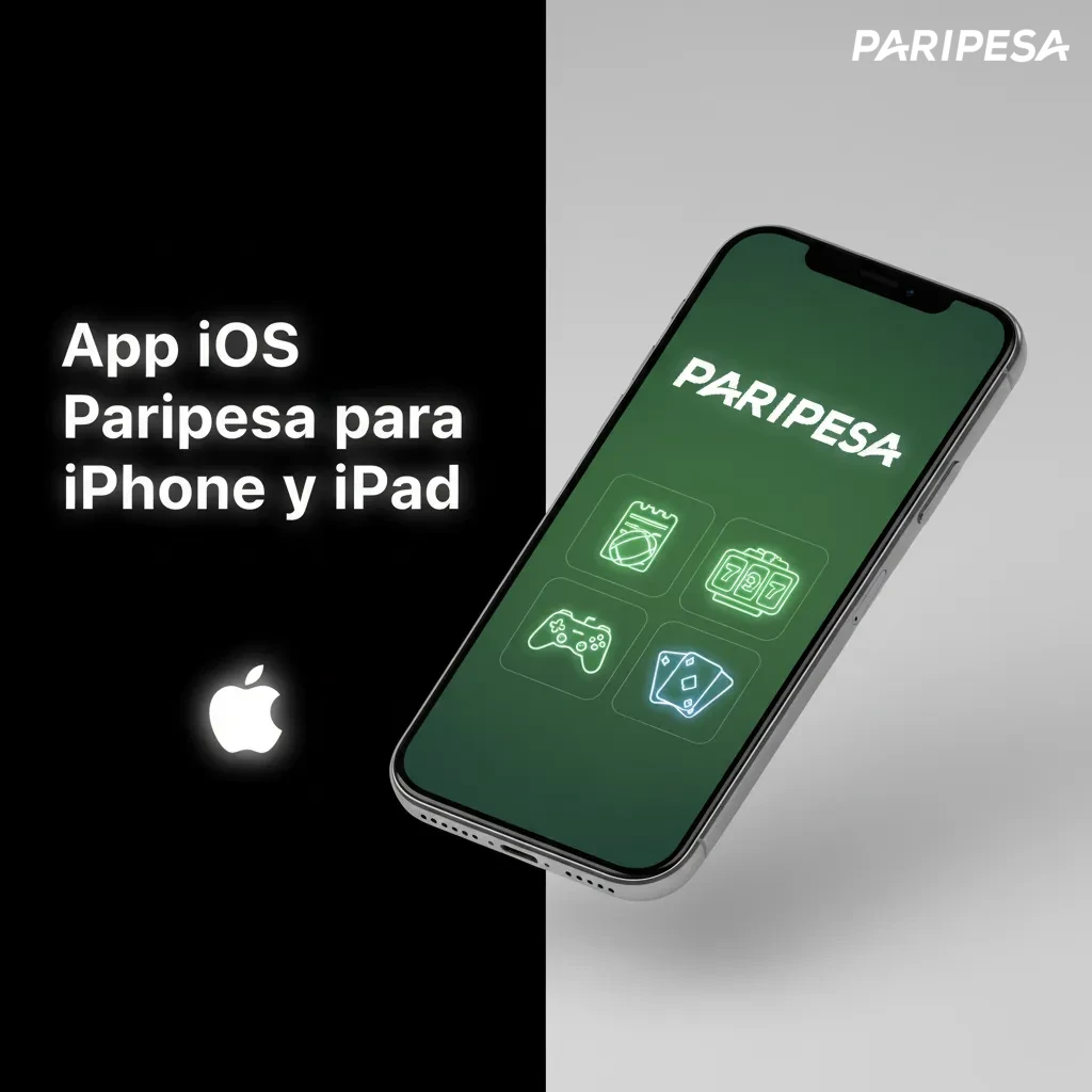 Pantallas de iPhone y iPad con la app Paripesa; apuestas, casino y pagos. Gratis; iOS 12+ y 150 MB.