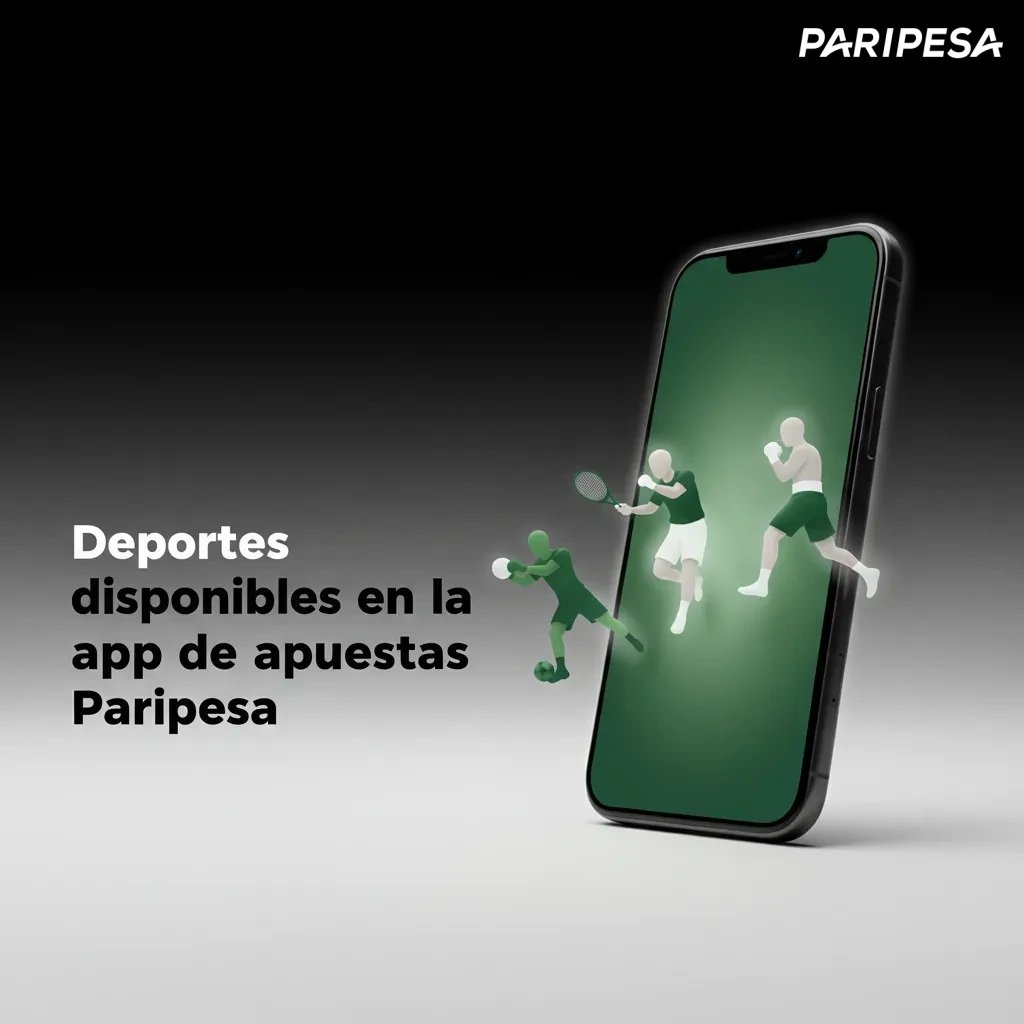 Pantalla de la app Paripesa con deportes y eSports para apostar LIVE/prematch: fútbol, tenis, básquet, MMA; stats y filtros.