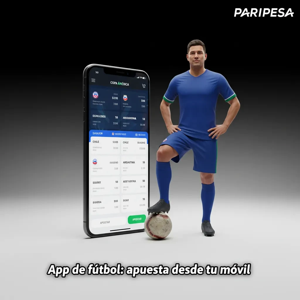 Teléfono con la app de apuestas de fútbol Paripesa, cuotas en vivo y alertas; descarga para Android e iOS.