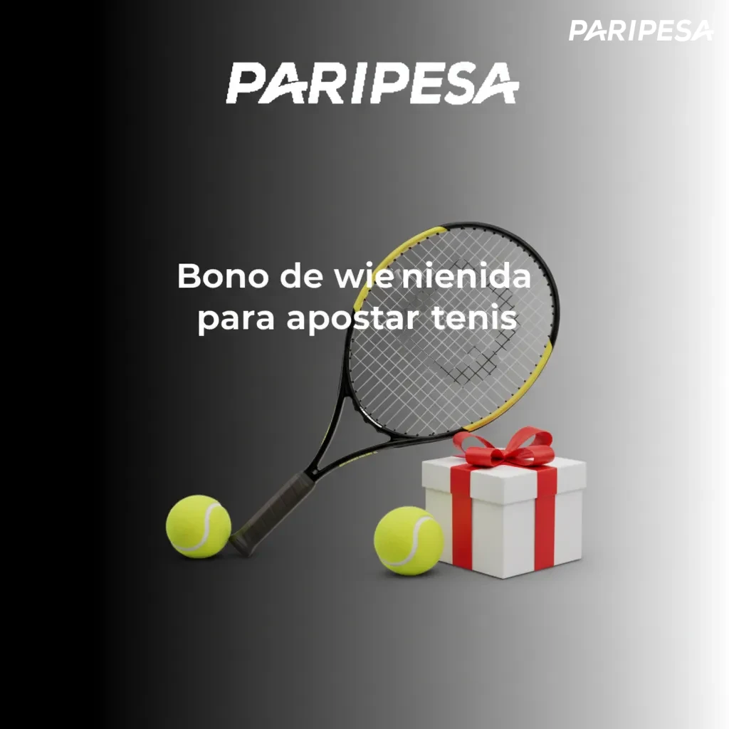 Bono de bienvenida para apostar tenis; activa tras registro y primer depósito. Revisa términos y cuotas mínimas.