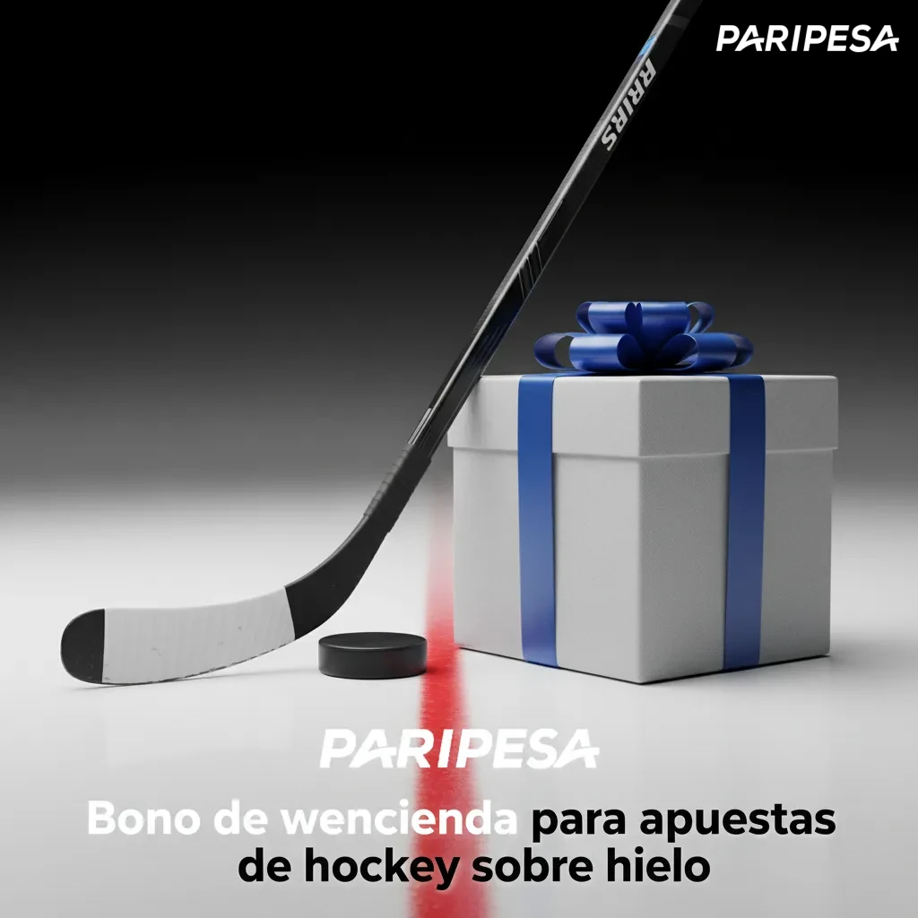 Banner de bono de bienvenida para apuestas de hockey sobre hielo en Chile; primer depósito, requisitos aplican.