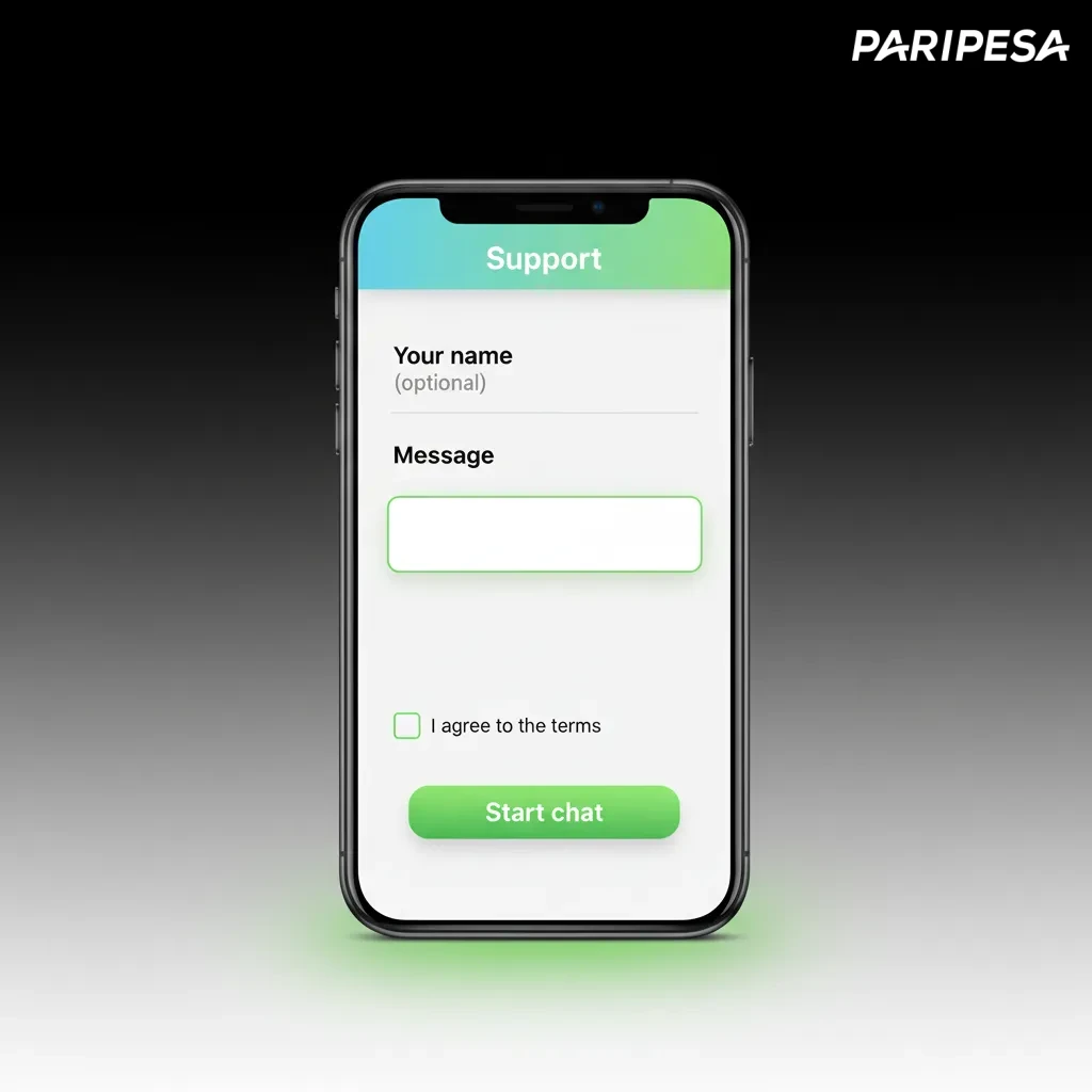 Soporte al cliente 24/7 en app: chat en vivo, formulario y centro de ayuda para pagos, bonos y verificación.