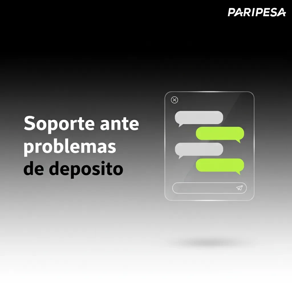 Soporte ante problemas de depósito: chat 24/7, support@paripesa.com y Centro de ayuda para tickets y seguimiento.