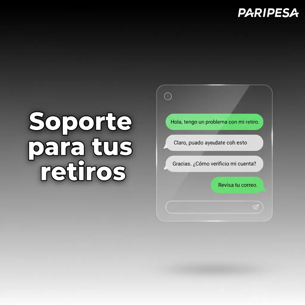 Soporte para retiros en Paripesa: chat en vivo, correo, formulario, centro de ayuda y asistencia en la app.