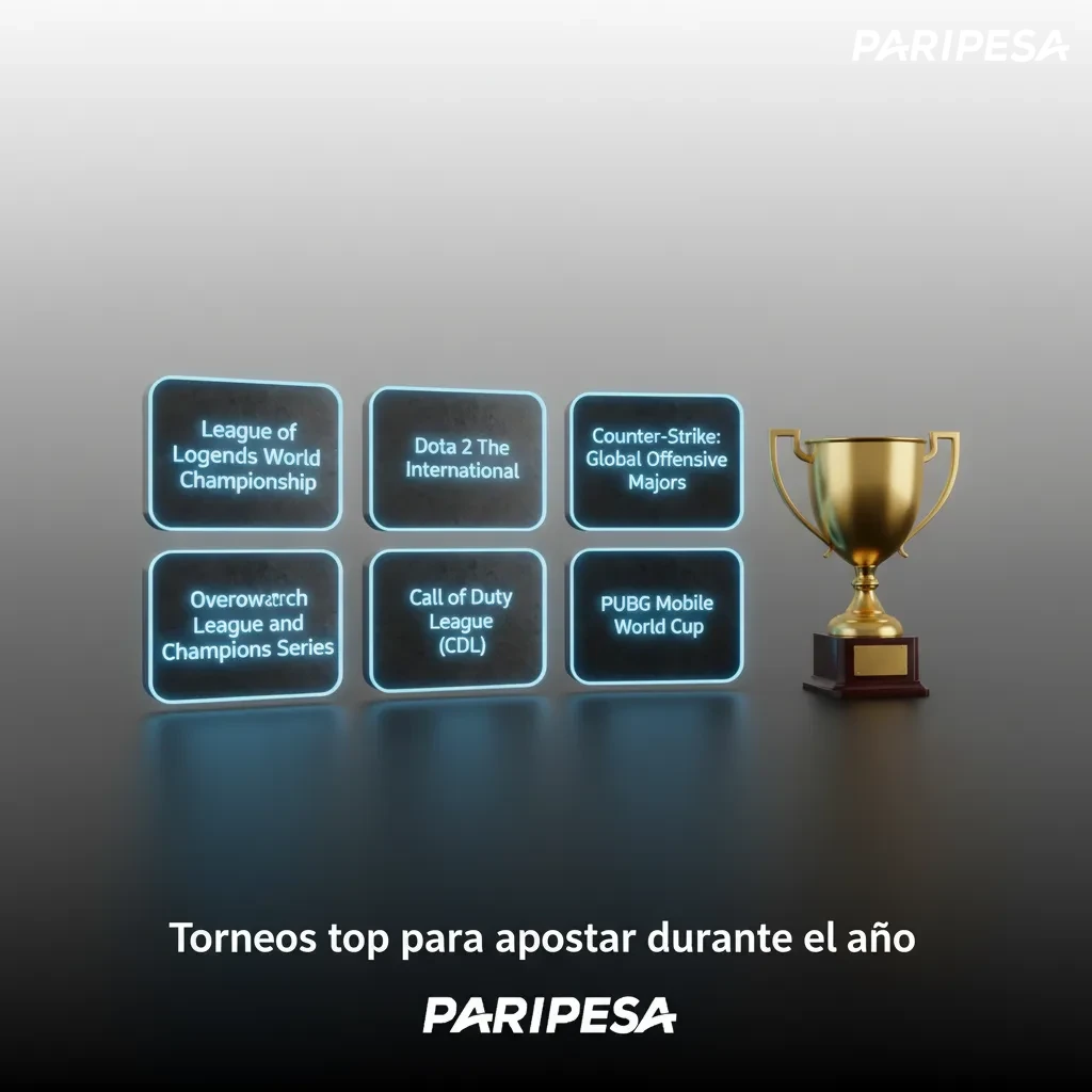 Guía rápida de torneos eSports por juego: Dota 2, CS2, LoL, Valorant, SC2, R6 y Rocket League con sus principales eventos.