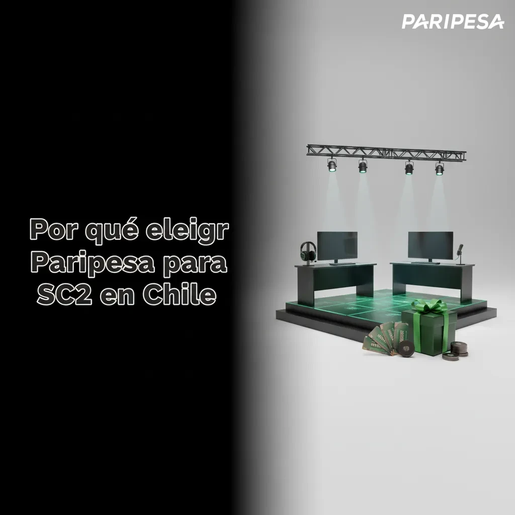 Gráfico de Paripesa SC2 en Chile para Esports con bono, pagos locales, app móvil, soporte 24/7 y apuestas en vivo.