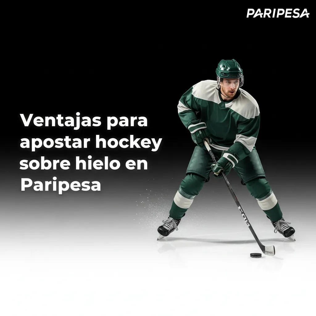 Infografía de ventajas para apostar hockey en Paripesa: NHL/KHL, mercados clave, cuotas en vivo, cash out y app ligera.