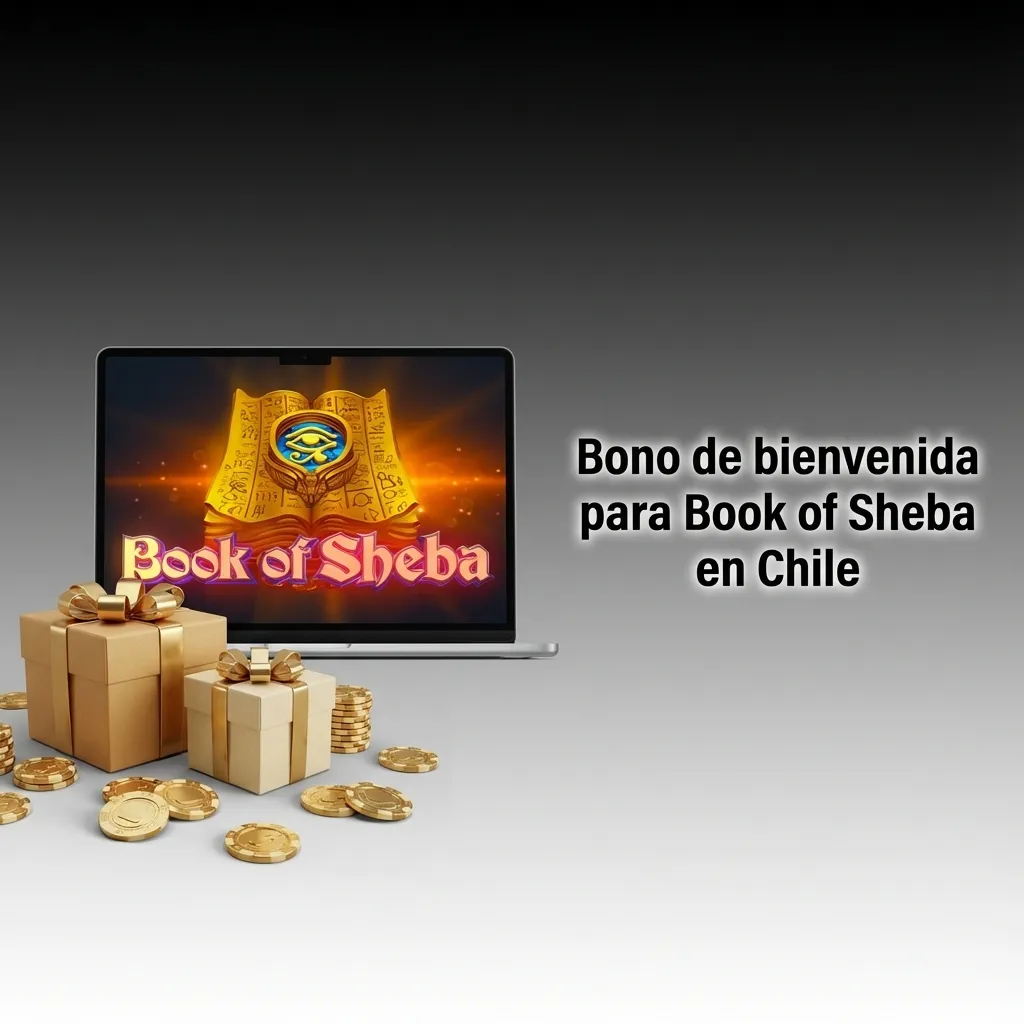 Banner en español que anuncia bono de bienvenida 100 % hasta 100 € más tiradas gratis para jugar Book of Sheba en Chile