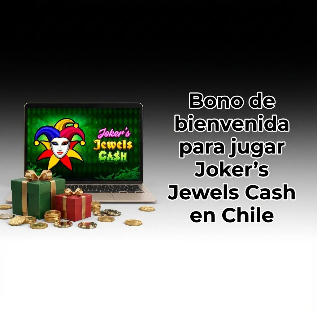 Banner promocional de Joker's Jewels Cash en Chile con bono de bienvenida 100 % y tiradas gratis para nuevos jugadores