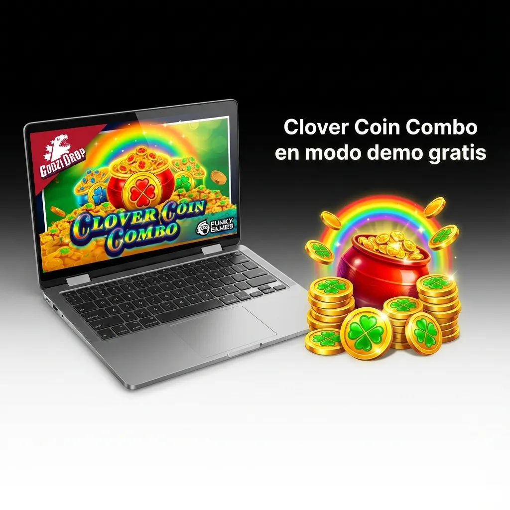 Tragamonedas Clover Coin Combo en modo demo en Paripesa Chile, mostrando rodillos, símbolos y saldo virtual para practicar.