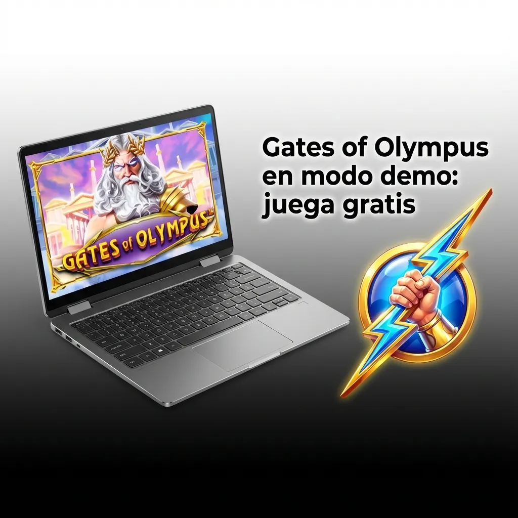 Pantalla de la tragamonedas Gates of Olympus en modo demo con saldo ficticio y símbolos brillantes en un casino online