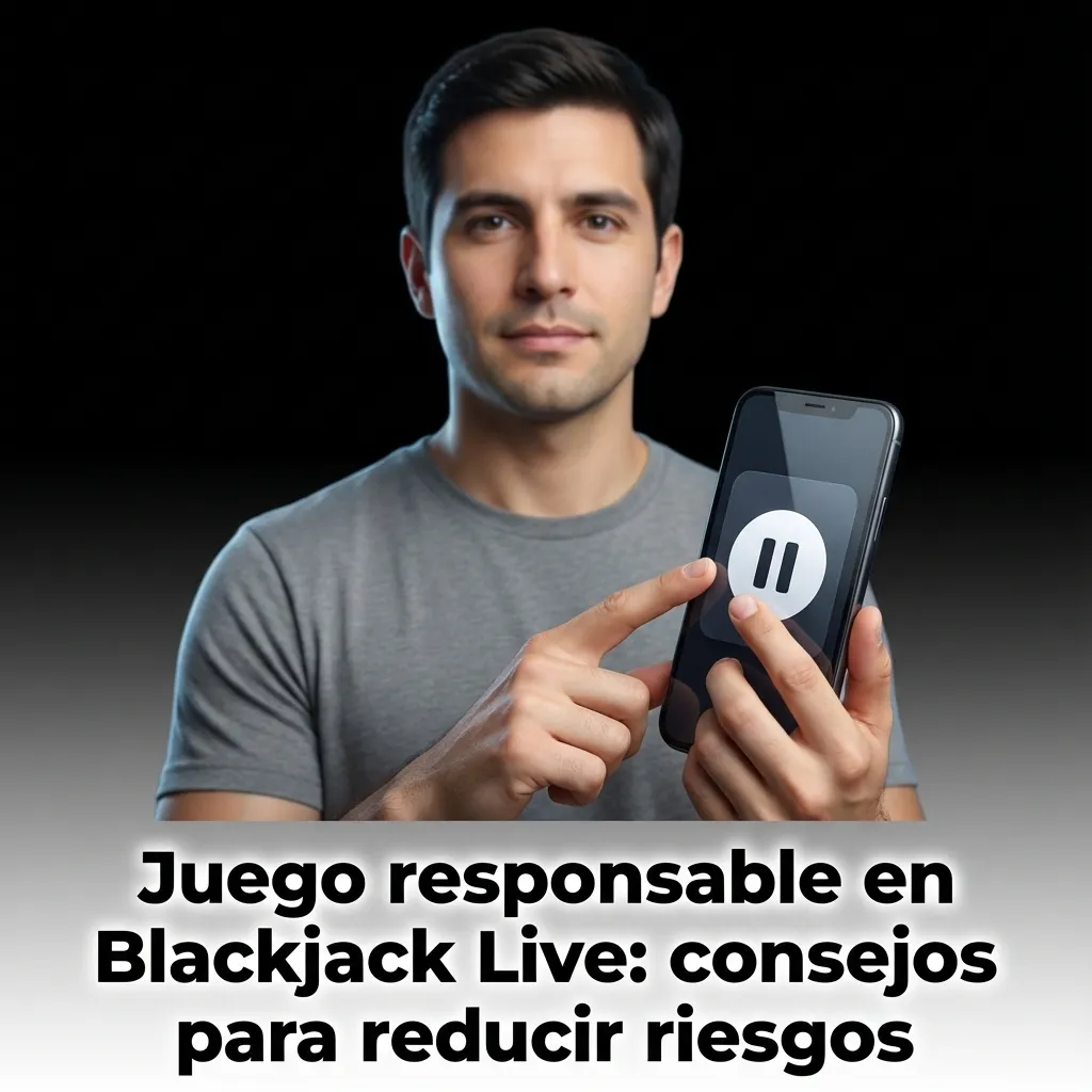 Mesa de Blackjack Live online con mensaje sobre juego responsable y límites para reducir riesgos y proteger al jugador
