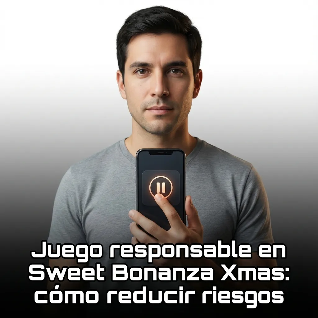 Pantalla de Sweet Bonanza Xmas en un casino online con mensaje sobre límites, presupuesto y juego responsable en Chile