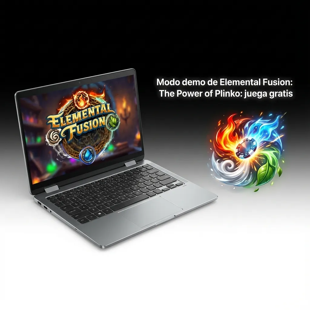 Captura del modo demo de Elemental Fusion: The Power of Plinko con fichas virtuales y tabla de multiplicadores