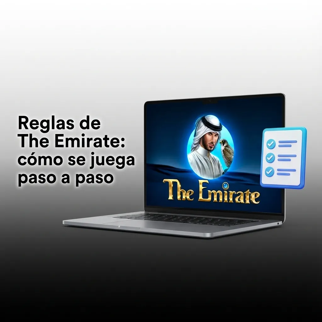 Pantalla de la tragamonedas The Emirate mostrando 5 carretes, líneas de pago y botones de apuesta y giro