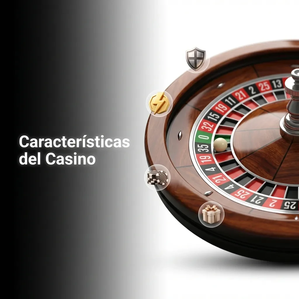 Online casino features including 8,000+ games, 15-minute withdrawals, mobile app, 24/7 support, and SSL security