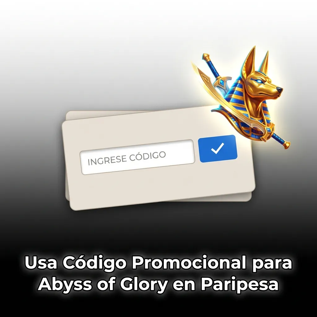 Pantalla de ingreso de código promocional CASINOCHILE en Paripesa para bonos en Abyss of Glory