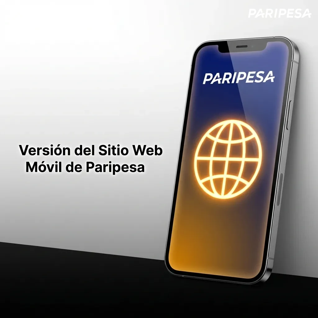 Interfaz del sitio web móvil de Paripesa mostrando opciones de apuestas y casino en smartphone