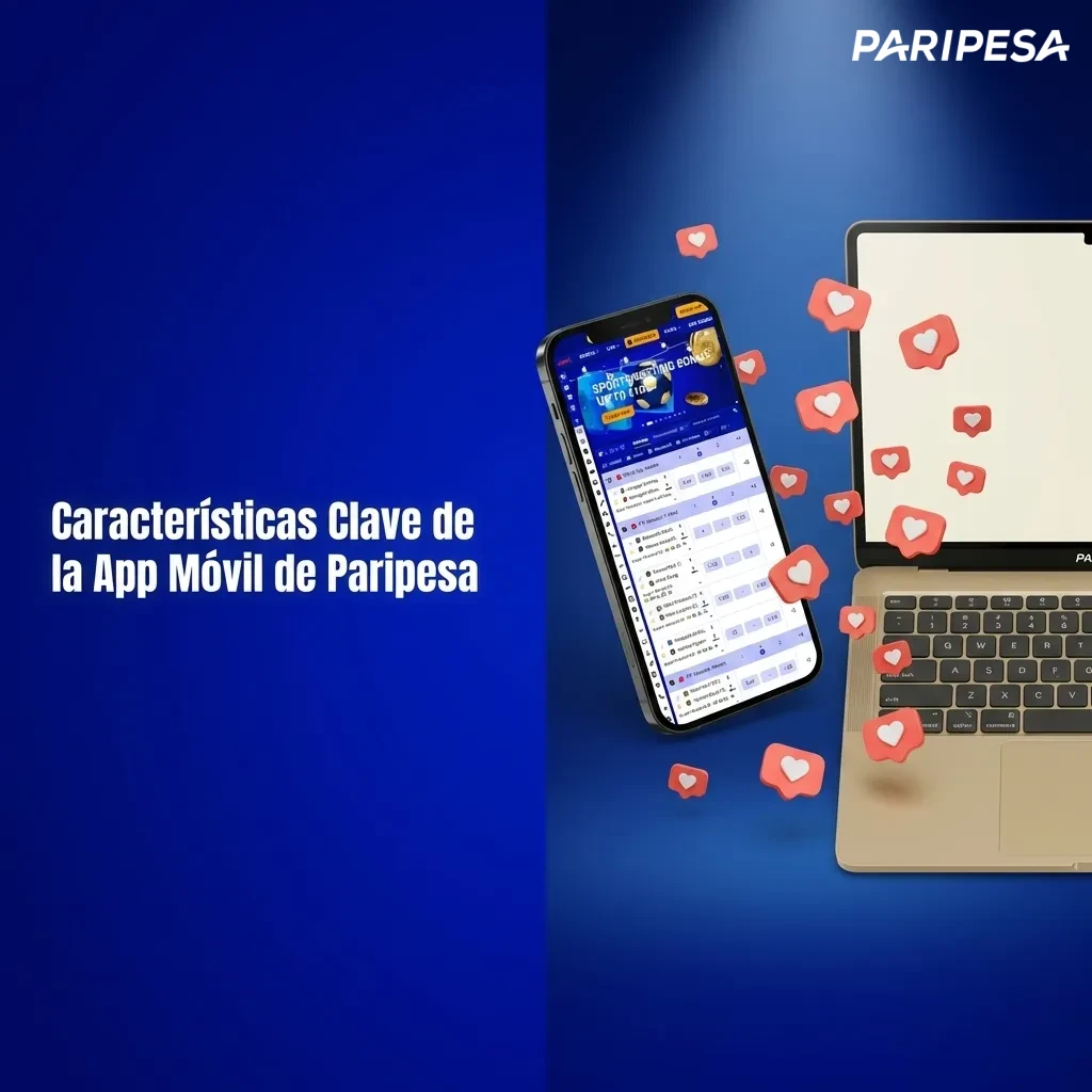 Infographic showing Paripesa mobile app key features including bonuses, payment methods, games, live betting, and 24/7 support