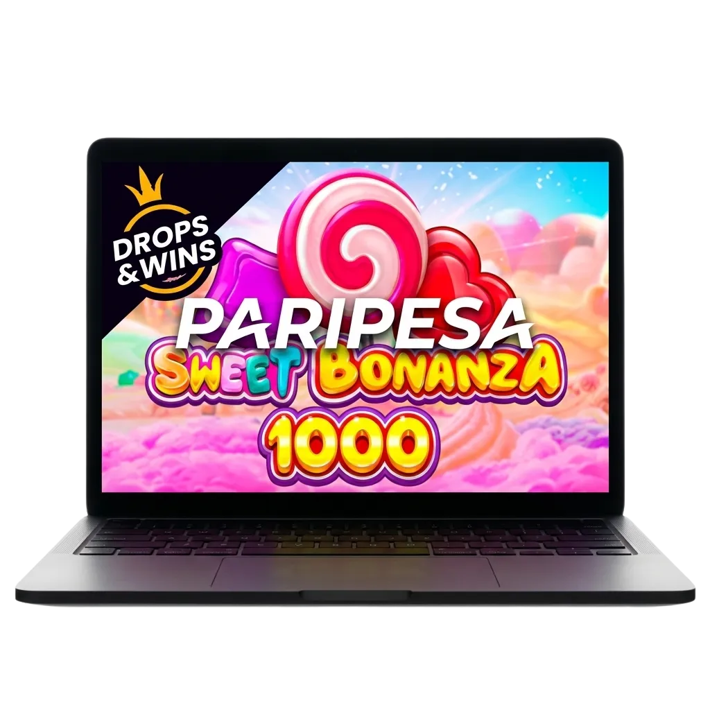 Sweet Bonanza 1000 slot game interface showing colorful candy symbols and spinning reels on Paripesa Chile casino platform