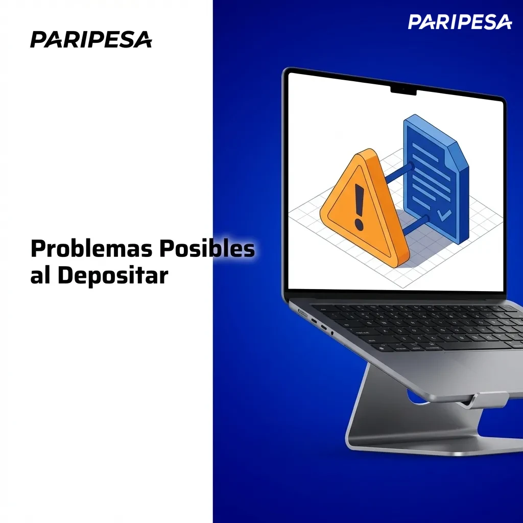 Troubleshooting guide showing common deposit problems and solutions for online payment issues in Chile
