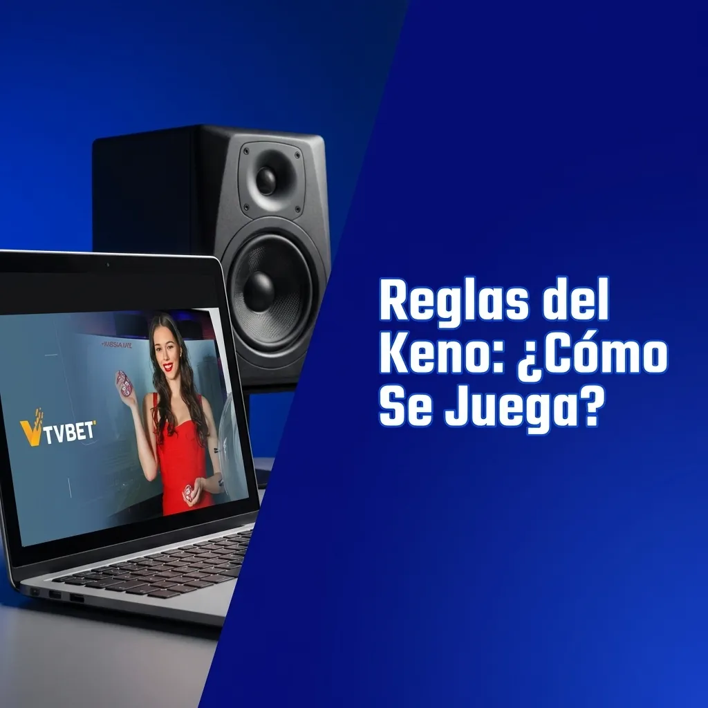 Tablero de Keno mostrando números del 1 al 80 con fichas de selección y pantalla de sorteo de lotería en línea